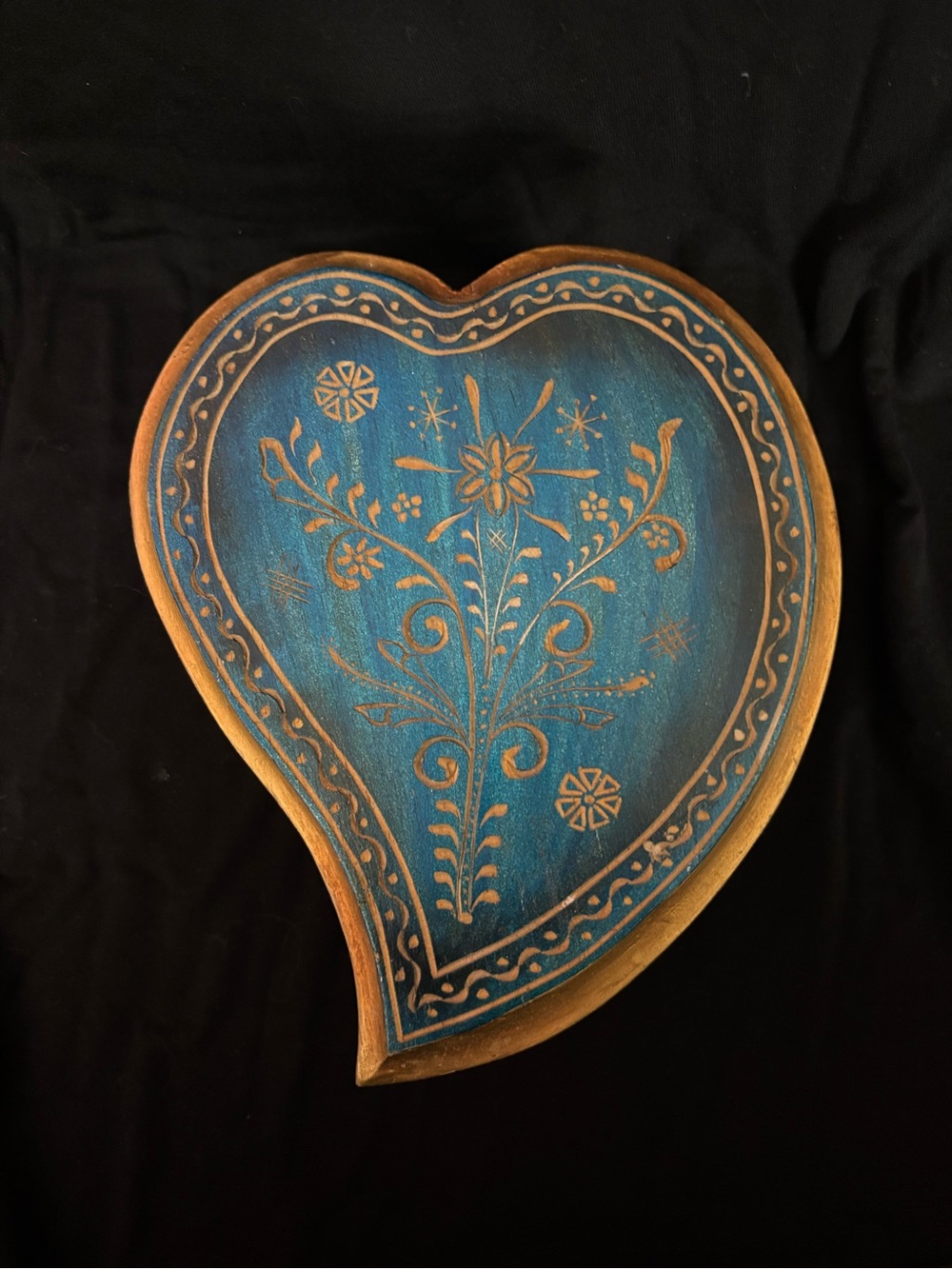 Vintage Trinket Heart box   Hand made